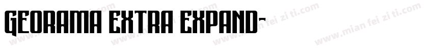 Georama Extra Expand字体转换